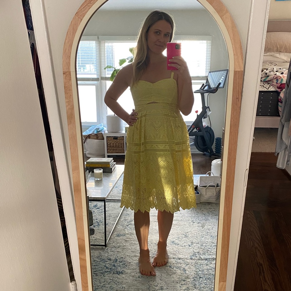 Thurley Yellow Lace Dress